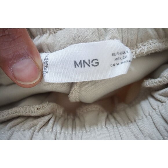 MNG Womens Beige Quilted Pocket Joggers - Size S - Picture 3 of 7